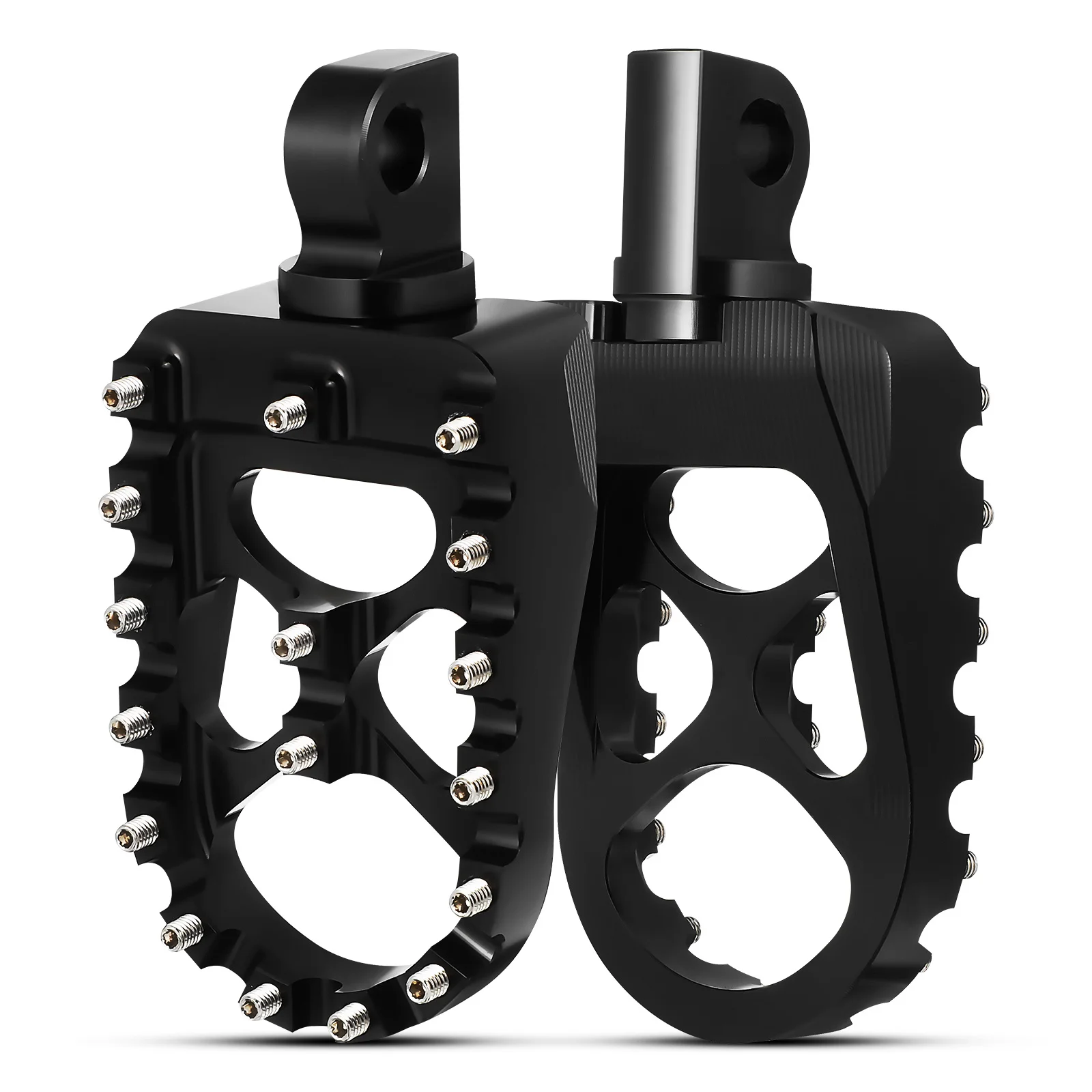 

1 Pair Aluminum Alloy Foot Motorcycle Footrests Dirt Bike Pegs Replacement Heavy Duty Non-Slip Motorbike Foot Boards Highway