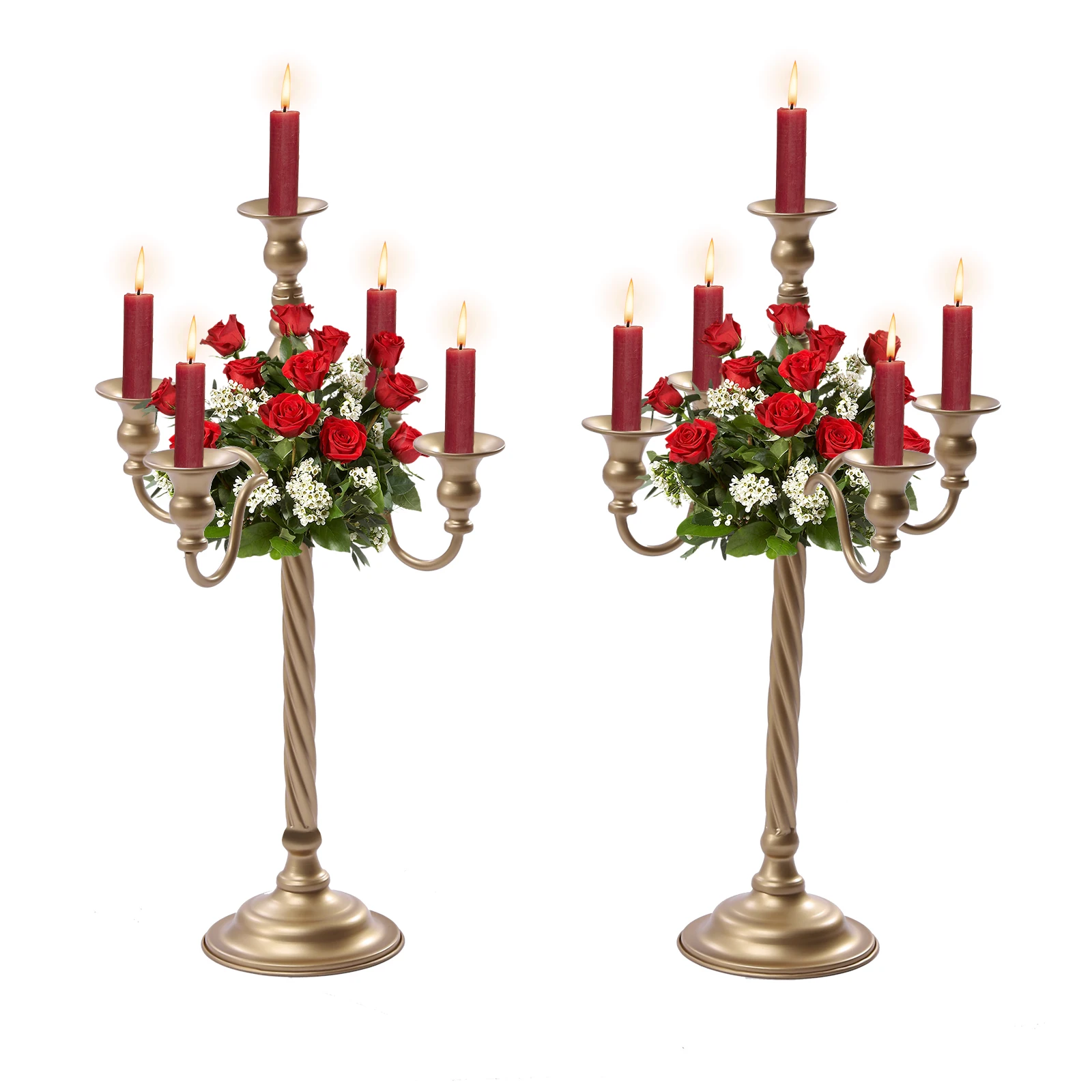 

Candle Holders with Iron Construction, 10kg Load Capacity, Classic Design for Weddings, Parties, Home Decor, Stable Base, Easy