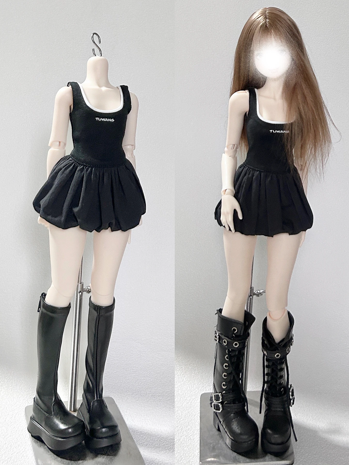 BJD (1/4 BJD 인형 옷) 아기 옷 드레스 스포츠 편지 조끼 꽃 봉오리 스커트