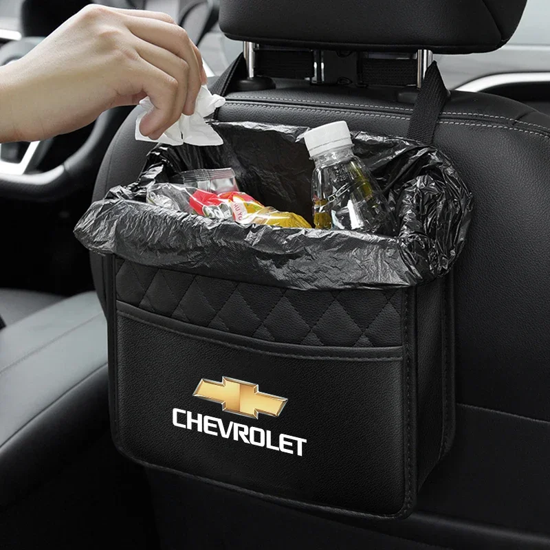

Car Seat Back Organizer PU Leather Backseat with Garbage Bag Car Organizer For Chevrolet Captiva Lacetti Aveo Cruze Malibu Trax