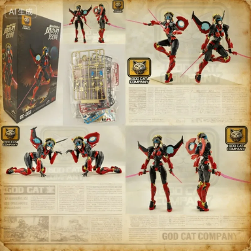 

Special Offer Action Figure for God Cat Company Transformation Wind Scythe Witch Windbla GC-003 Windbla Assembly KO RIOBOT in