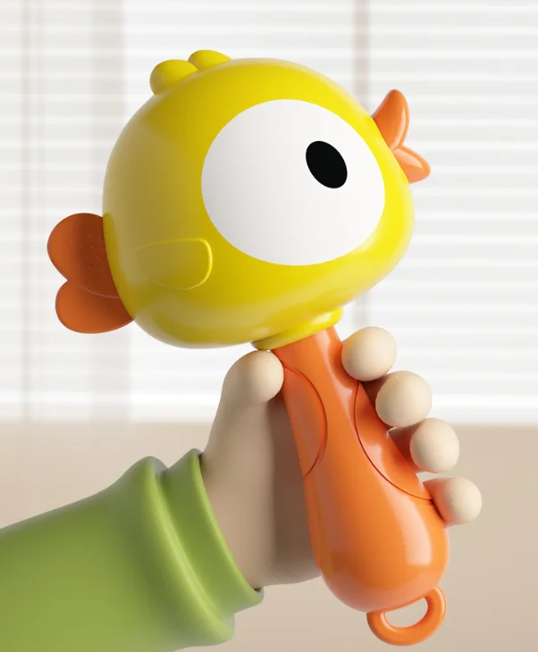 Cartoon Frog Chicken Sand Hammer Auditory Grasp Rattle Toy Desktop Interactive Decor Holiday Present For Friends Family Party