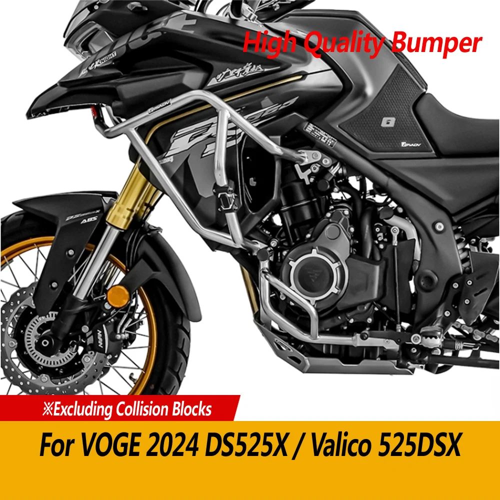 

For LONGIN VOGE 2024-2025 DS525X Valico 525dsx bumper modification with upper and lower stainless steel bumper and engine bumper