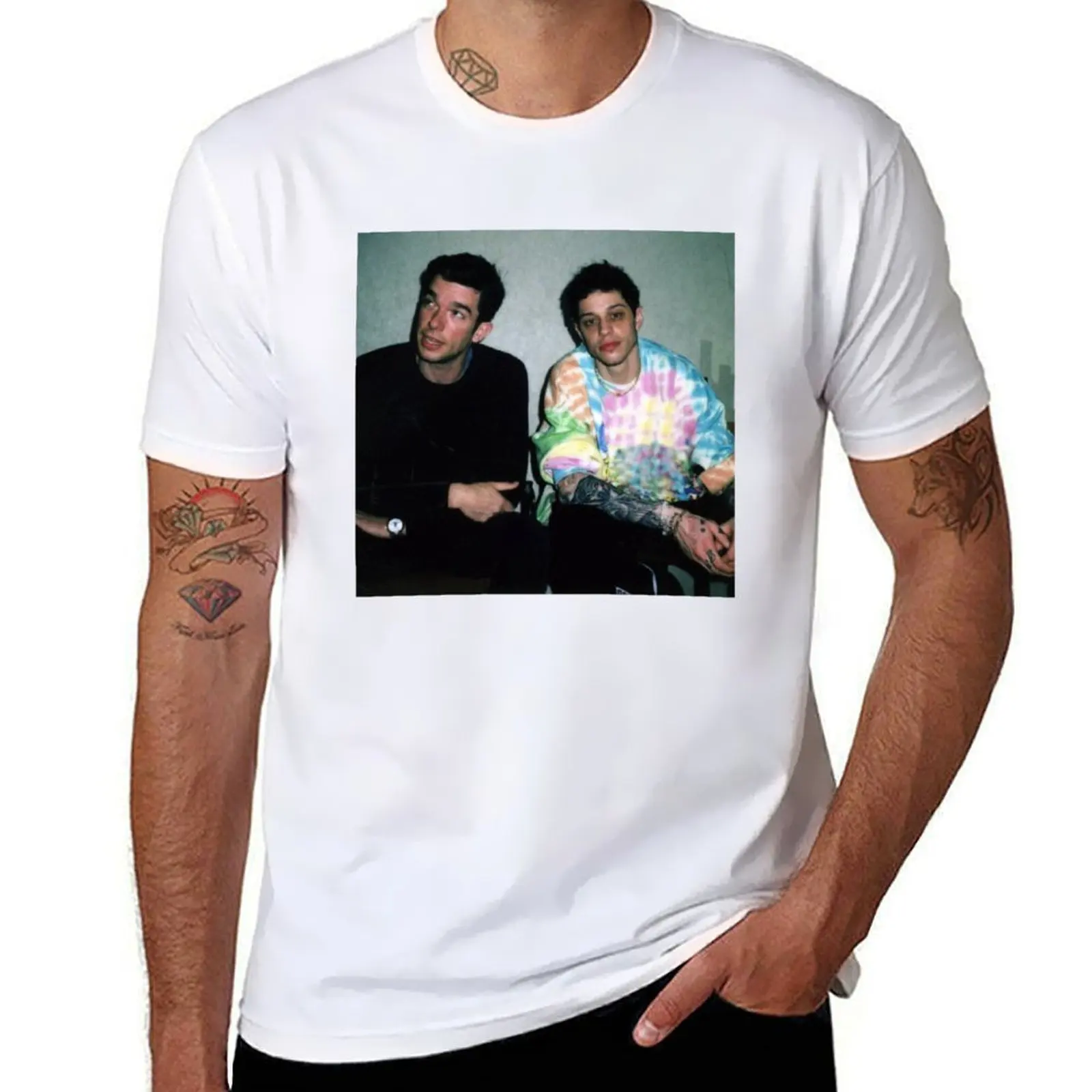 

Pete Davidson and John Mulaney T-Shirt essential t shirt t shirt men 100% cotton luxury brand T-Shirt