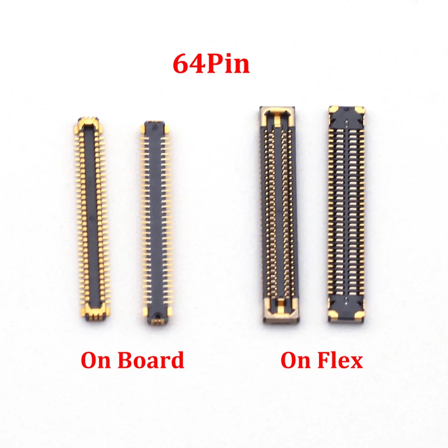 2-10Pcs Lcd Display Screen Plug Flex FPC Connector For Samsung Galaxy Fold W2020 Note 9 S10 Plus S10E S10Plus G973 G977 64 Pin