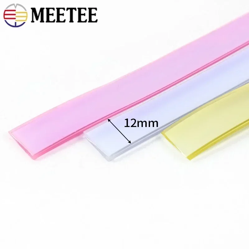 2-5M Meetee 12mm Shiny Silicone Rope Leather Ribbon Cord Keychain Bags Strap Handmade PVC Lanyard Decoration Crafts Accessories