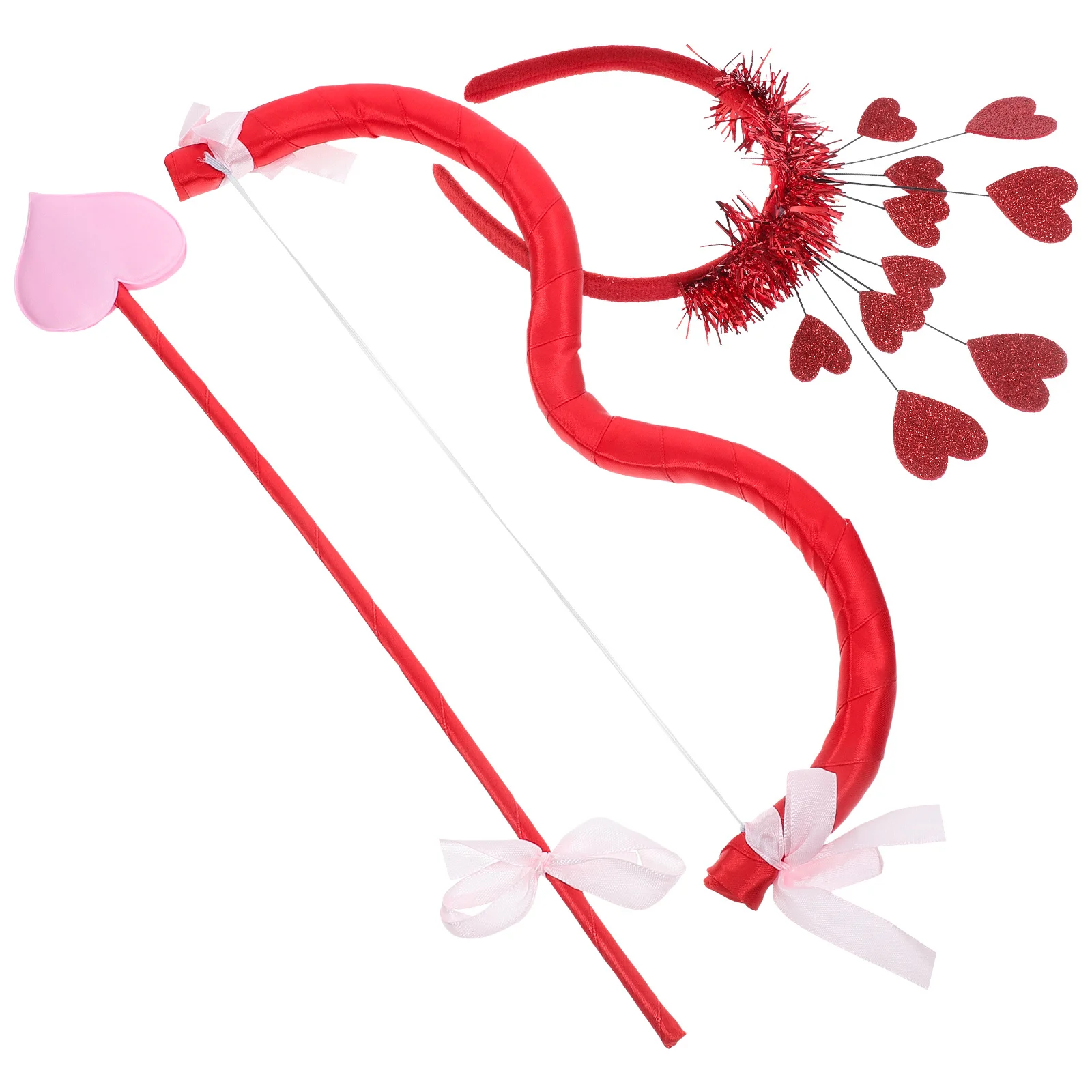 

1Set Cupid Bow Arrow Cosplay Prop Costume Accessories Valentine Party Supplies Lightweight Portable Romantic Bow Set