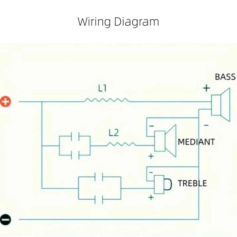 150W krachtige splitter HiFi-niveau hoge, medium en lage frequentie 3-kanaals crossover DIY-modificatie