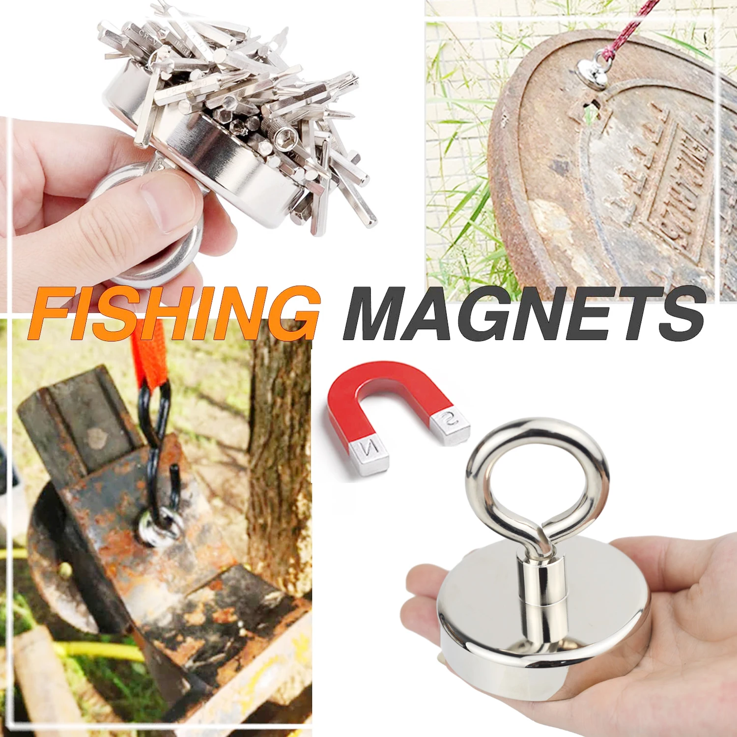 10-75mm Powerful Magnet Hook Super Powerful Neodymium Magnet Strong Magnetic Iman Magneat Fishing Iman Magnetti Ima N52Neomidium