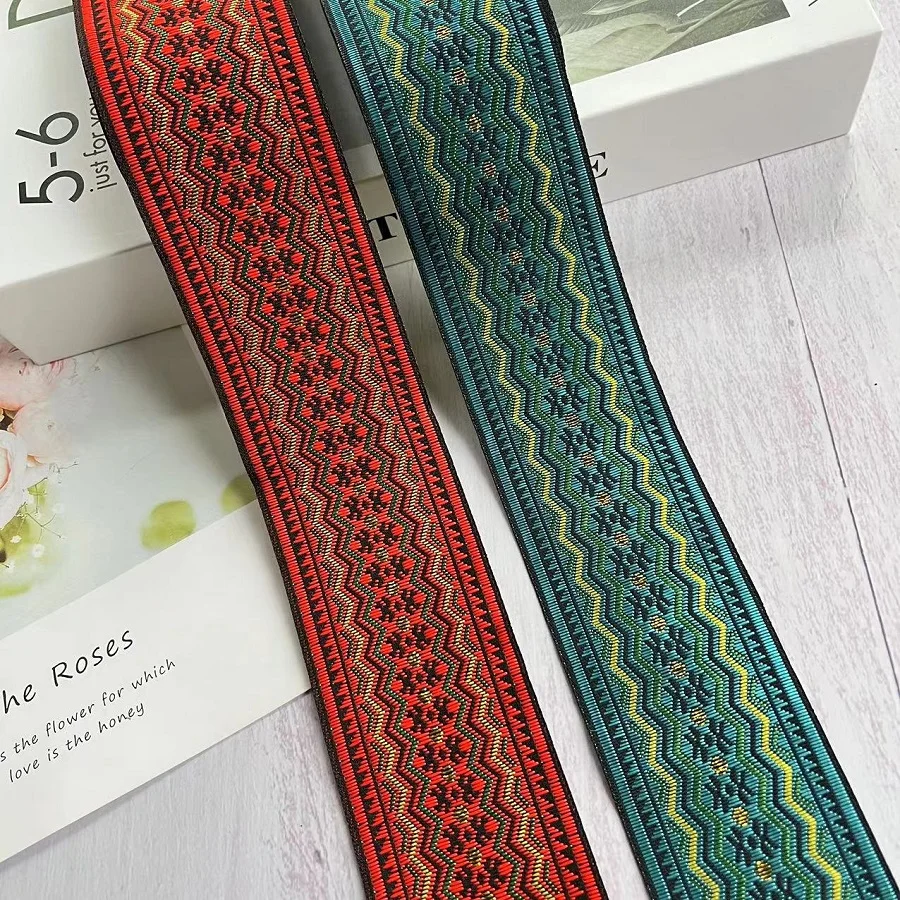 10 Yards /Lots Ethnic Style Webbing Woven Jacquard Ribbon 5 CM For Garment Straps Accessory LS-237