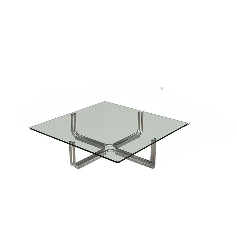 Creative medieval tempered glass table simple ins home living room side few