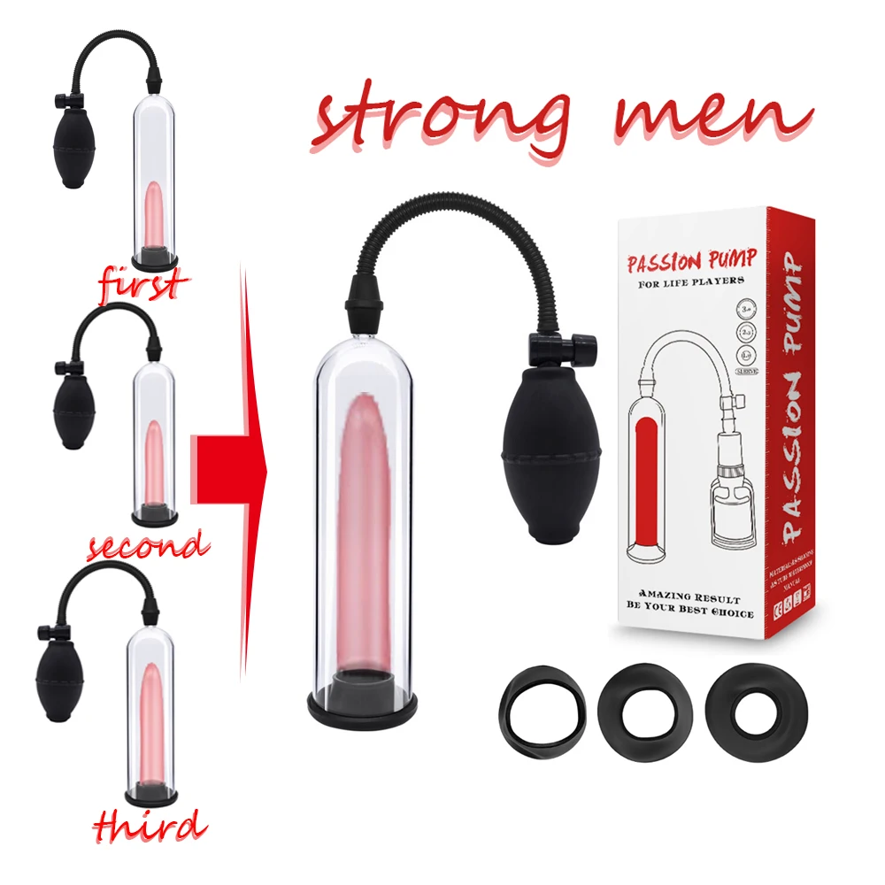 Male Masturbation Penile Extender Trainer Male Penis Pump Manual Penis for Man Enlarger Vacuum Pump