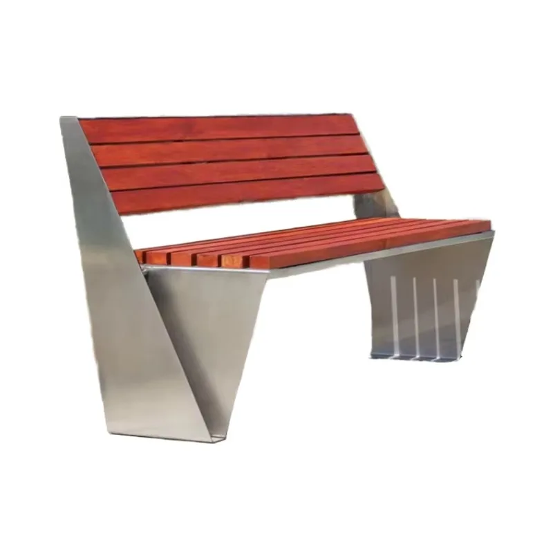 2025 Customizable Modern Design Outdoor Metal Bench Seat Chair Long Lift Stainless Steel Public Parks Gardens Customized Designs