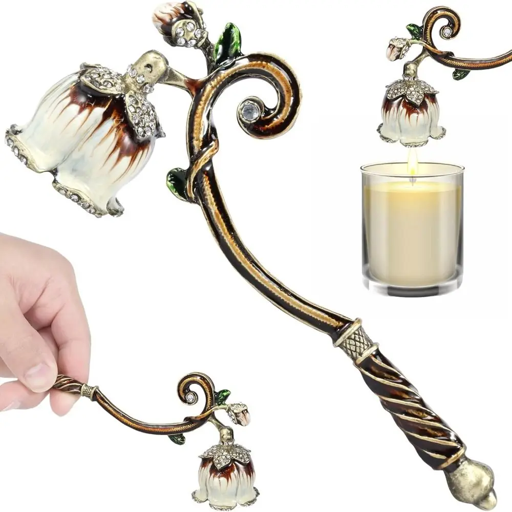 Metal Candle Snuffer Candle Stopper Decorative Candle Tool Candle Cover Putting Out Candle Flame Safely Long Handle