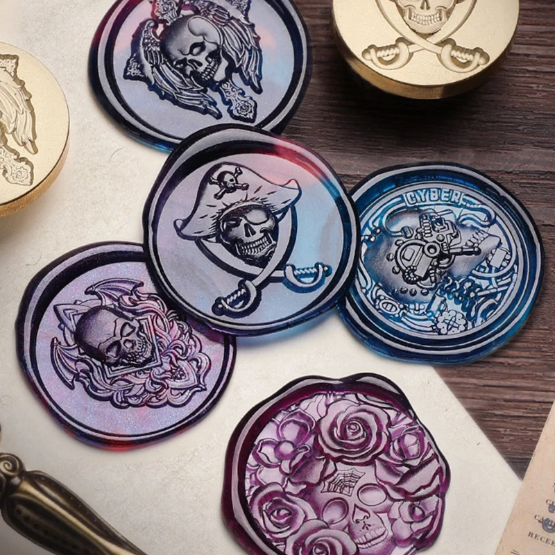 1pc Wax Seal Stamp Head Skull - Wax Seal Stamp Set 评论和价格