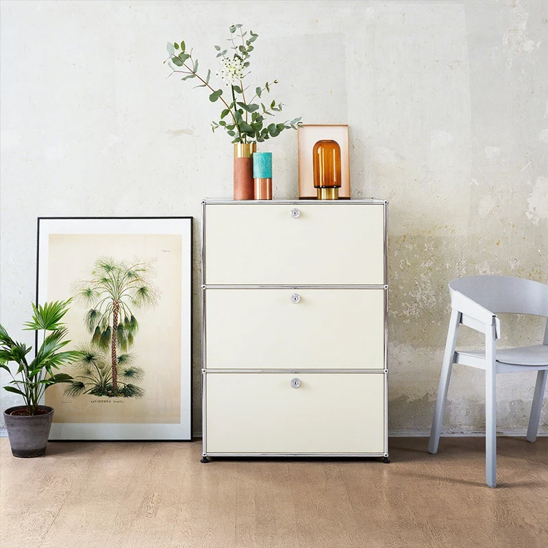 Customized Metal Stainless Steel Storage Cabinet Living Room Cabinets Kitchen Cabinet Shoes Organizer Furniture Home