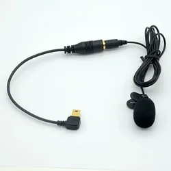 3.5mm Active Clip Microphone with Mini USB Audio Adapter Mic Cable for Gopro Hero 3 3+ 4 Action Camera Accessories Kit