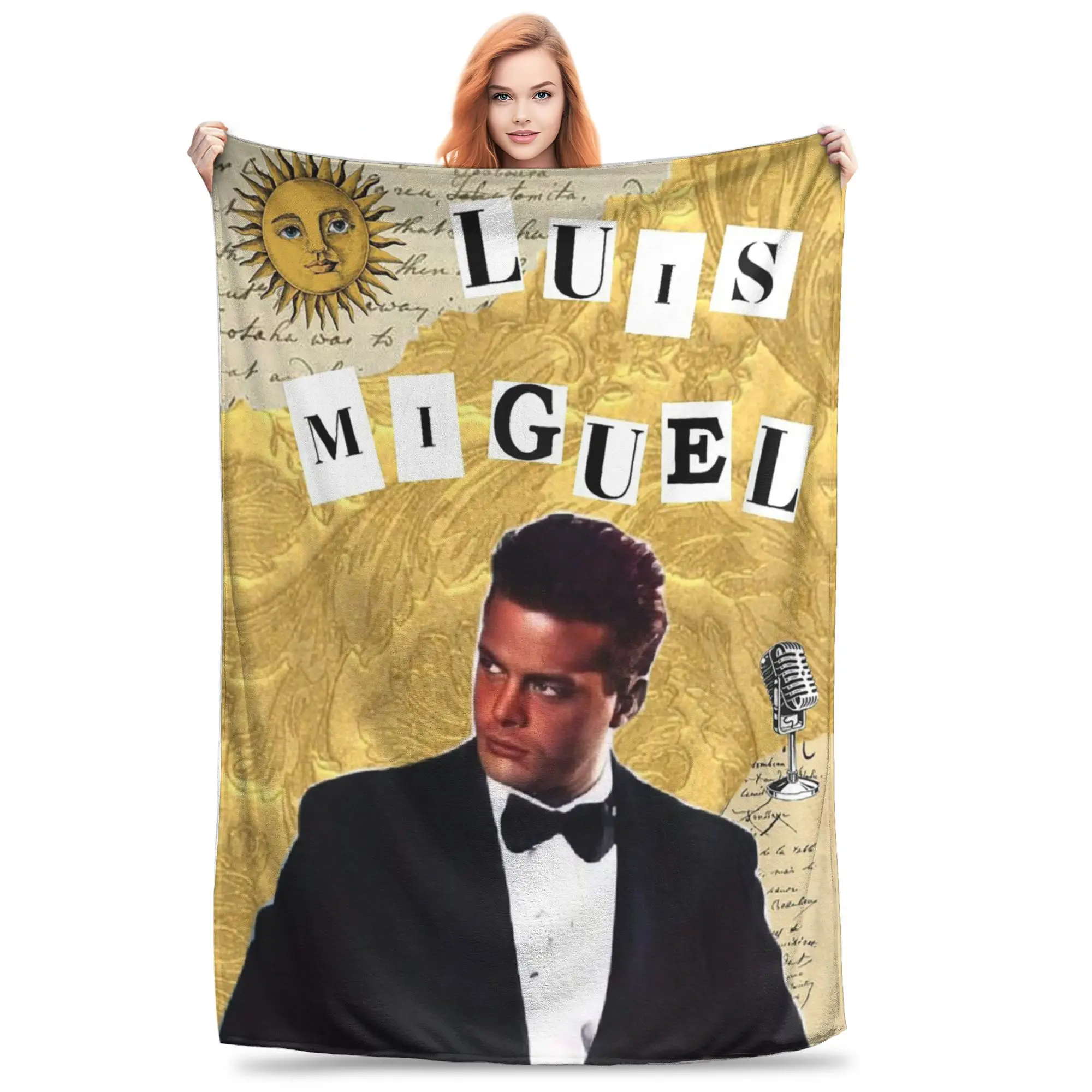 Manta De franela El Sol De México Luis Miguel, mantas cálidas De felpa, ropa De cama suave para cama, sala De estar, hogar, viaje, sofá