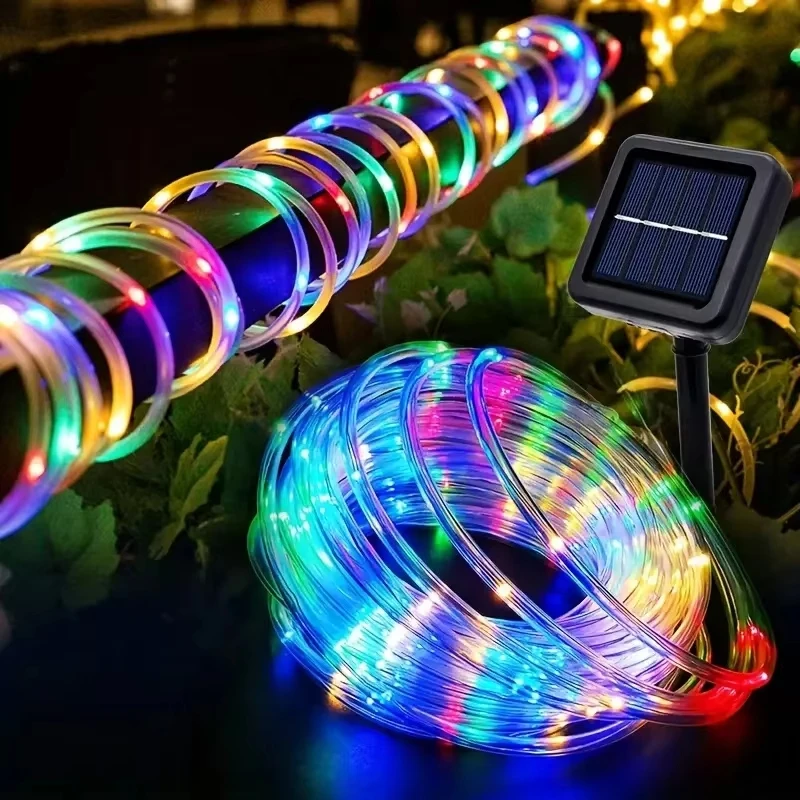 

7m/12m 100LED Solar String Lights Outdoor Waterproof Garden Rope Lights with 8 Modes for Party Wedding Patio Holiday Decoration