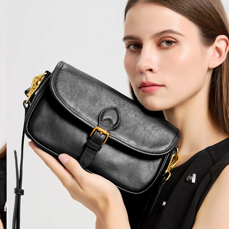 

Women's Vintage Genuine Leather messenger bag ladies Fashion Shoulder bag Multicolor Cowhide Crossbody Handbag Mini cross bag