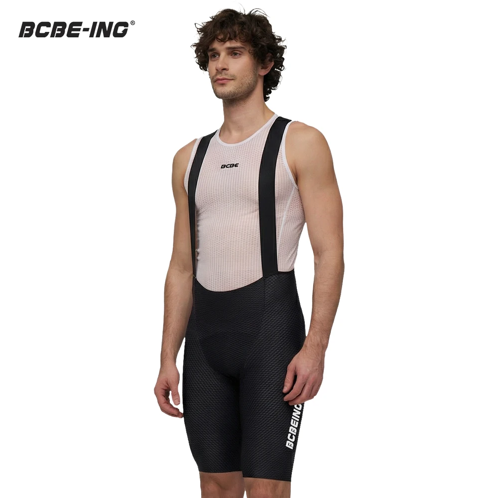 

BCBE-ING 2026 New Men Cycling Bib Shorts Pro Level Race Lightweight Riding Road Bike Bib Shorts With 200kg m³ Density Sponge Pad