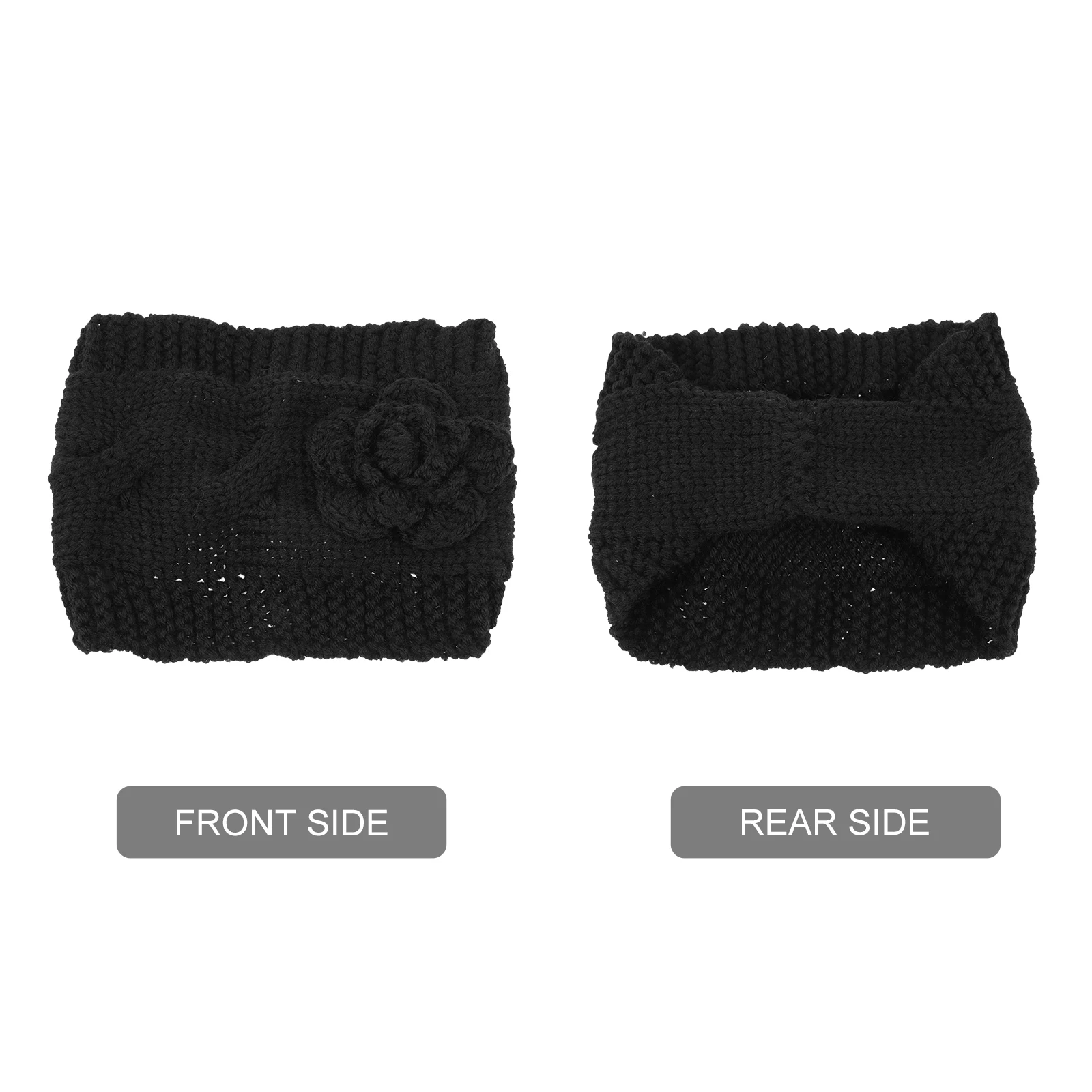 

2Pcs Stylish Knitted Headbands Warm Windproof Hair Wraps for Women Ceremonies Winter Headband Head Wrap Knitted Hairband