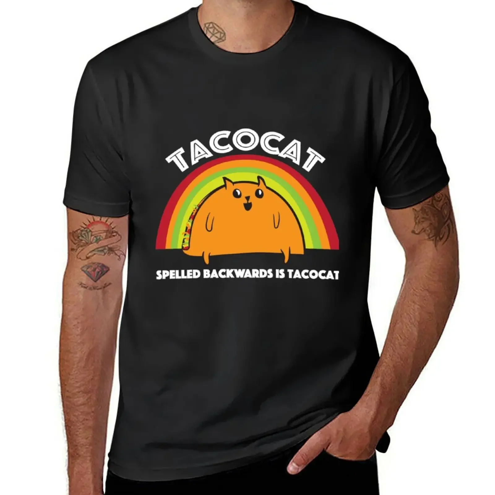 Tacocat spelled backwards is Tacocat T-Shirt Aesthetic clothing quick-drying korean fashion customizeds mens t shirt graphic