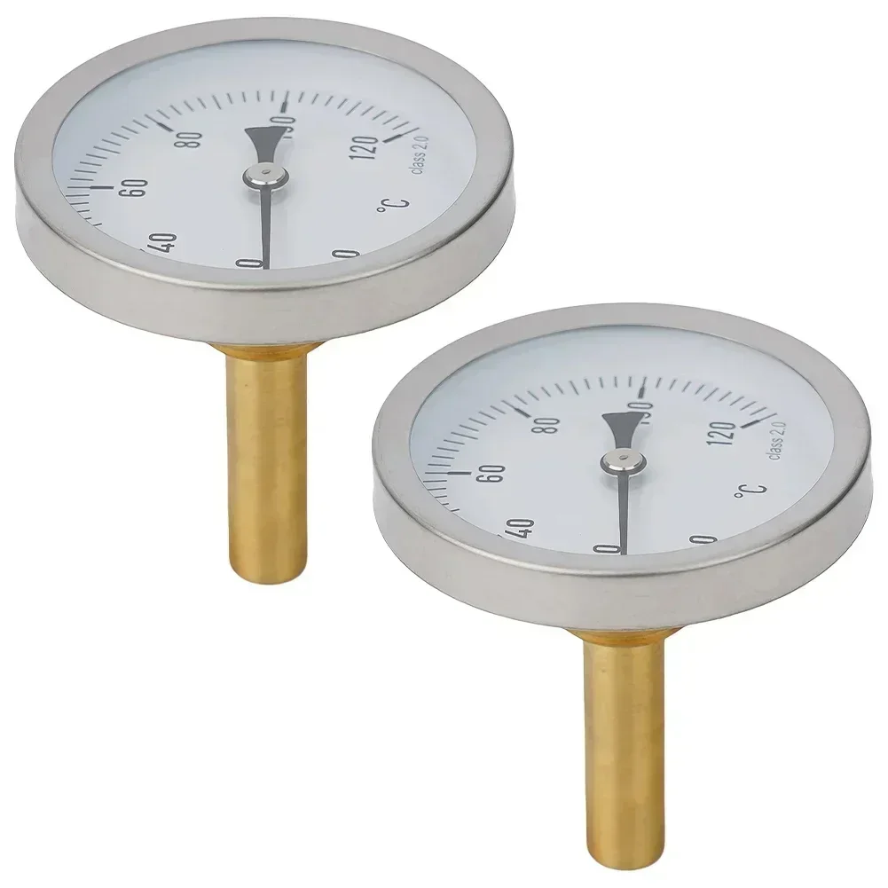 

Heating Thermometer Water Temperature Meter Temperature Range 0-120 C Analog Thermometer Brass Sleeve Thermometer