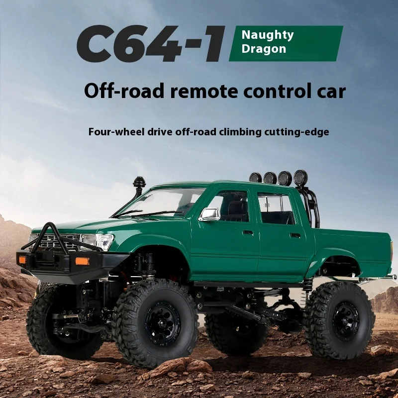 جديد الأخضر Wpl C64-1 1/16 rc 4x4 على الطرق الوعرة مركبة جميع التضاريس تسلق شاحنة بيك اب التحكم عن بعد محاكاة نموذج للأطفال هدية