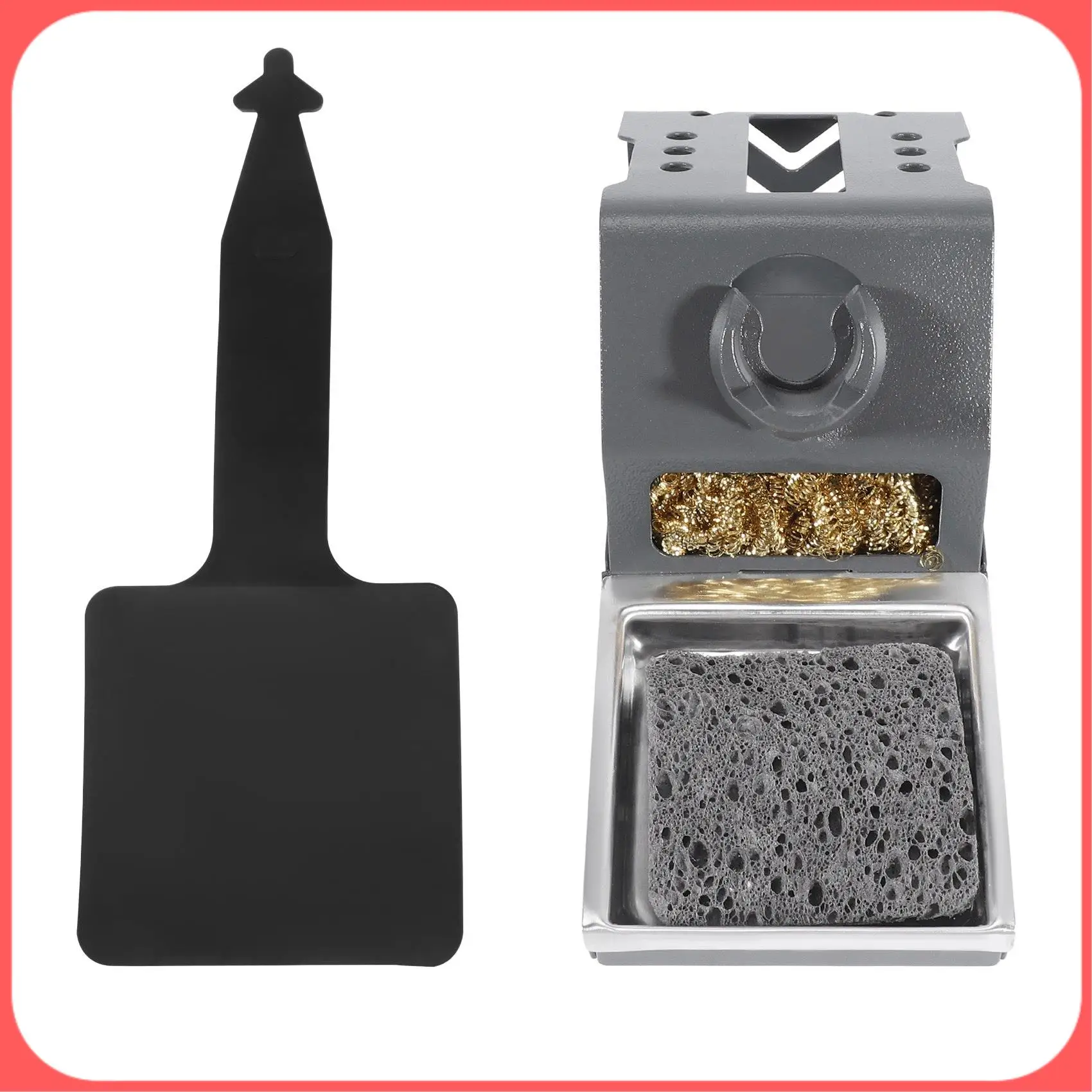 

AA89-T12 Soldering Iron Station Stand Stable Welding Solder Iron Tips Holder With Insulation Pad Brass Wire Ball Tip