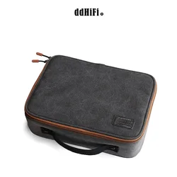 DD ddHiFi CZ300 Portable HiFi Storage Bag Large-Capacity Multiple Spaces Made of Retro Grey 16A Waterproof Cotton Canvas