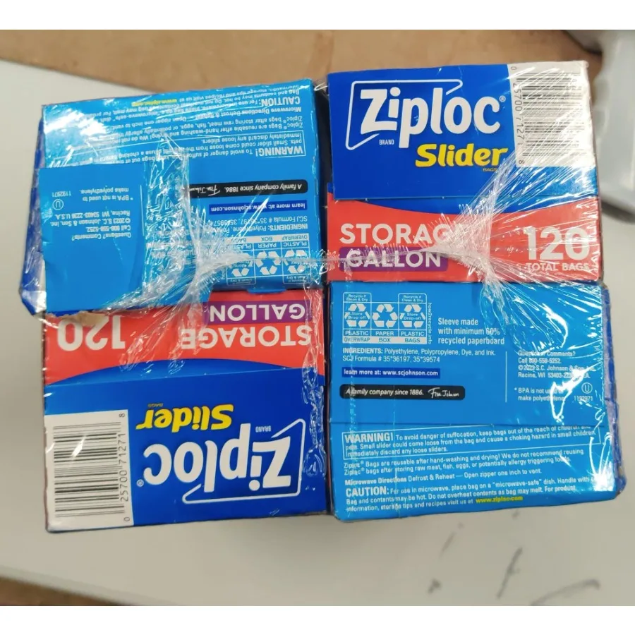 

Ziploc Storage Slider Gallon Bags 120 ct. Pack of 4