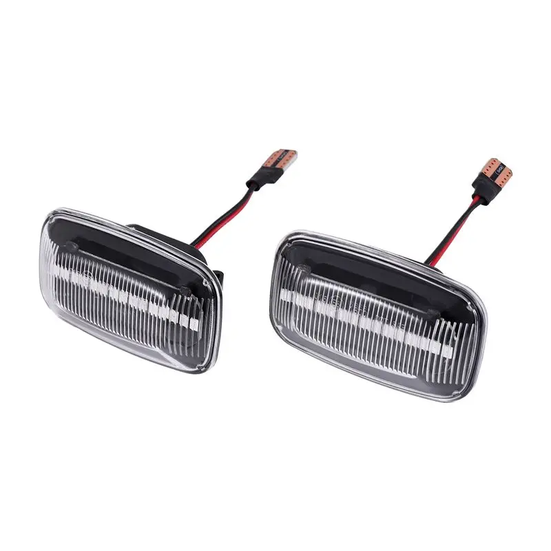 AEE5-2Pcs Car Dynamic LED Side Marker Light Turn Signal Light For Toyota Land Cruiser 70 80 100 Series