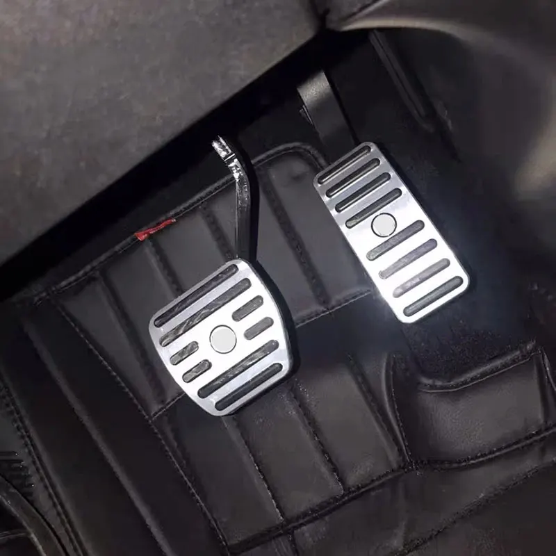 2 pçs pedal do acelerador de freio do carro punch-livre para mercedes inteligente para bros 453 fortwo forfour acessórios do carro adesivo interior