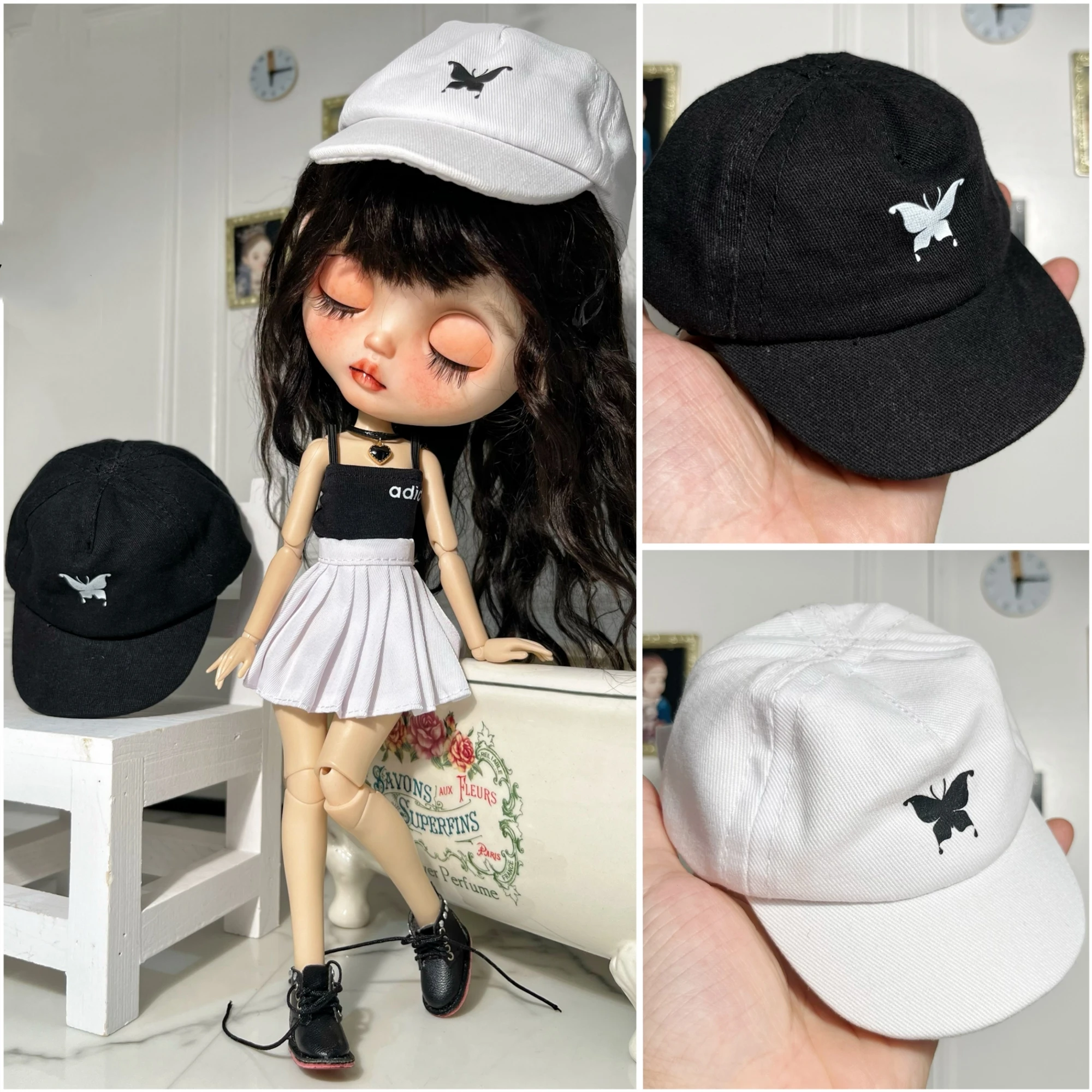 

BJD Doll Hat Suitable for 1/6 size Cute Doll Versatile Fashion Peaked BJD Doll Hat 1/6 Doll Accessories