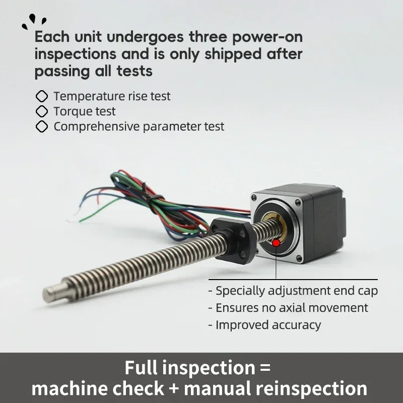 Trapezoidal Thread Screw Stepper Linear Motor