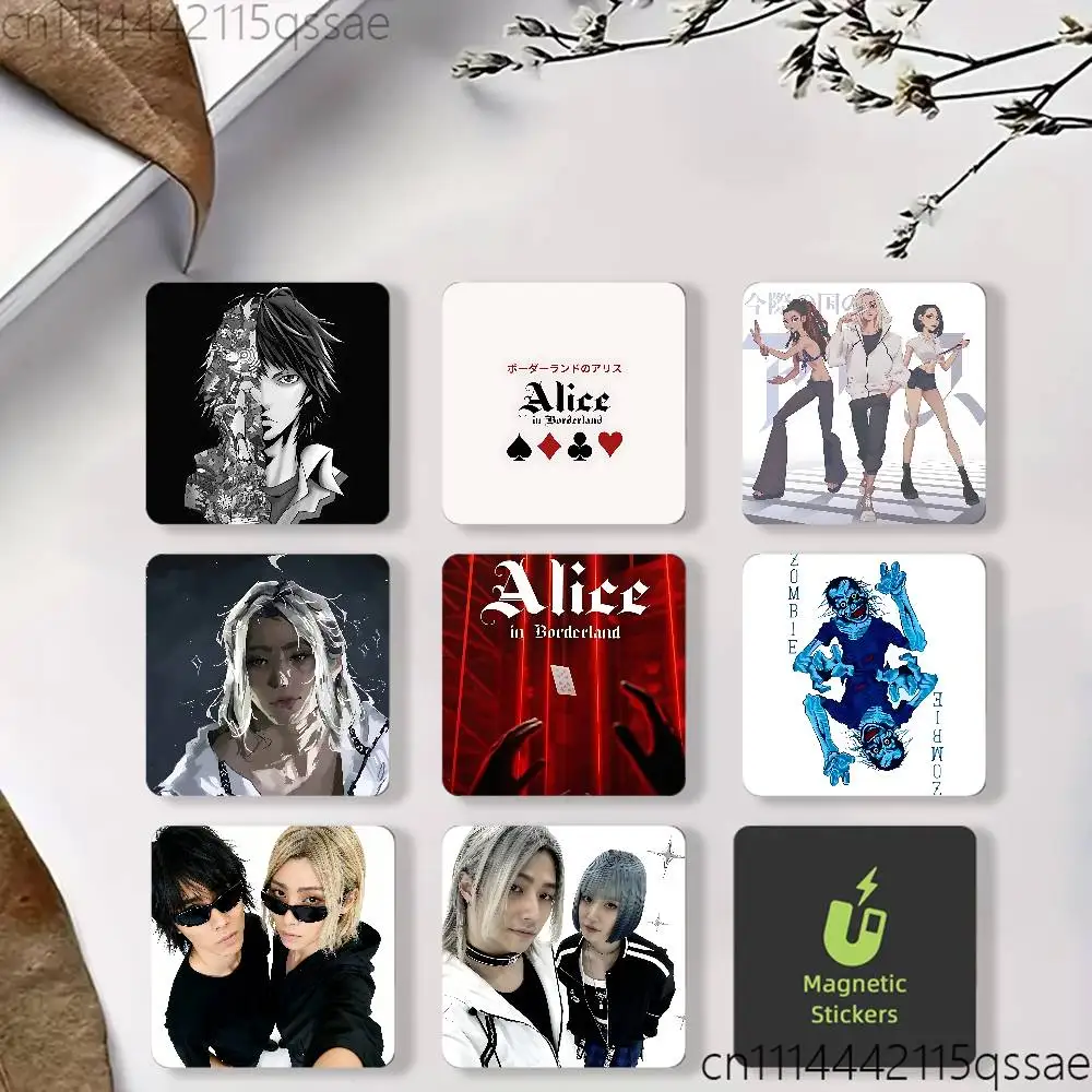 A-Alice in B-Borderland Refrigerator Magnet Creative Kitchen Home Decoration Soft Magnetic Decor Festival Gifts Multi Scene Use
