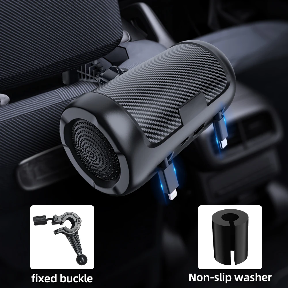 Multi Retractable Backseat Car Headrest Charger 4in1 Quick 65W Car Accessories Multifunctional Adapter For Notebook/Phone