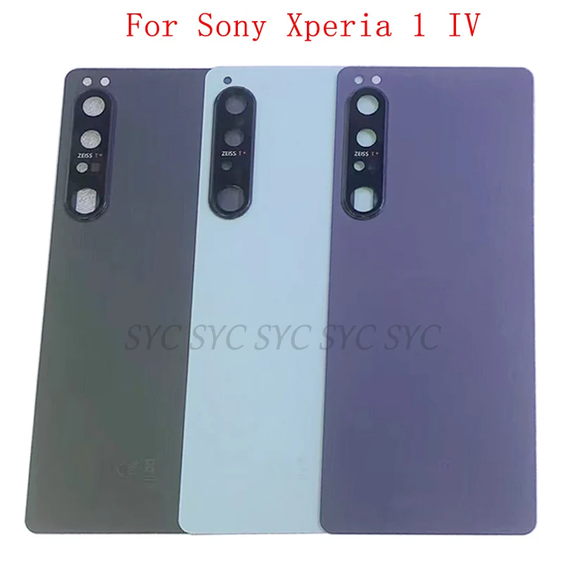 Back Cover Rear Door Housing For Sony Xperia 1 IV Battery Cover with Camera Frame Lens Repair Parts