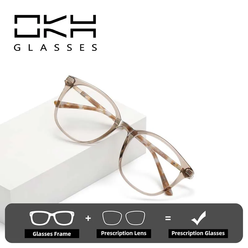 

OKH новые модные женские антисиние очки TR оправа овальные очки для близорукости очки по рецепту для чтения