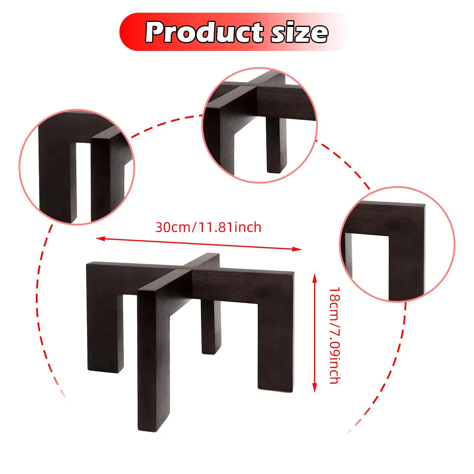 Wooden Plant Stand Outdoor Basket Holder Minimalist Creative Home Decor Storage Rack for Hotel Dining Room Kitchen