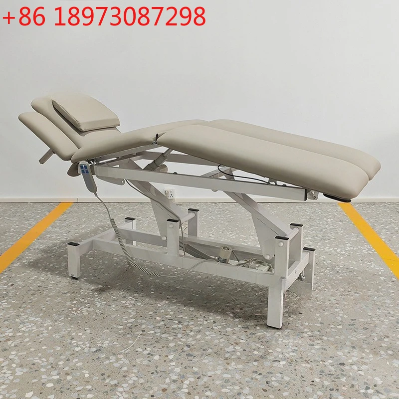 Electric lifting manual bed Rehabilitation Folding split-leg beauty Massage Bone setting and chiropractic Press