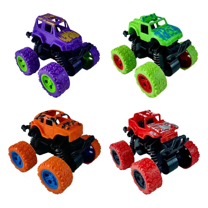 

Stunt Toy Car Cool Friction Powered Push And Go Car Four-wheel Shockproof Pull Back 360 Degree Rotation Vehicles For Kids