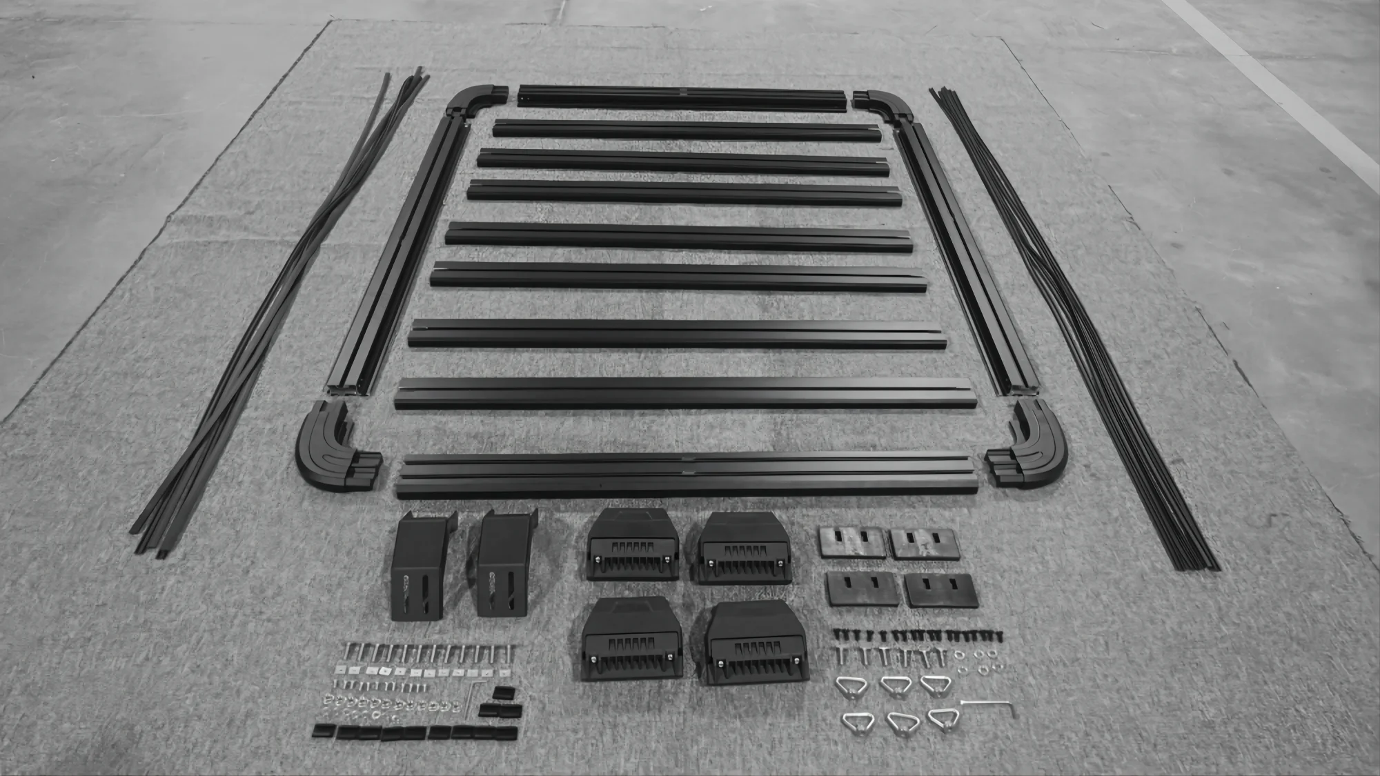 ملحقات الطرق الوعرة 1.6/2 م * 1.4 م منصة حامل سقفي للأمتعة من الألومنيوم مع سلم جانبي لـ j-eep wrangler JL 2018+ #2