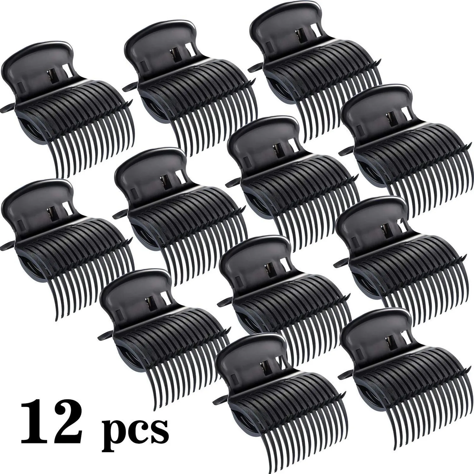 

12 Pcs Hot Platen Clips Hair Curler Claw Clips Replacement Platen Clips For Women Girl Hair Section Styling Accessories