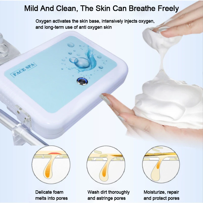 New Magic Oxygen Bubble Machine Deep Clean Tender White Skin Cleansing Mites Beauty Facial Rejuvenation Japan Management Device