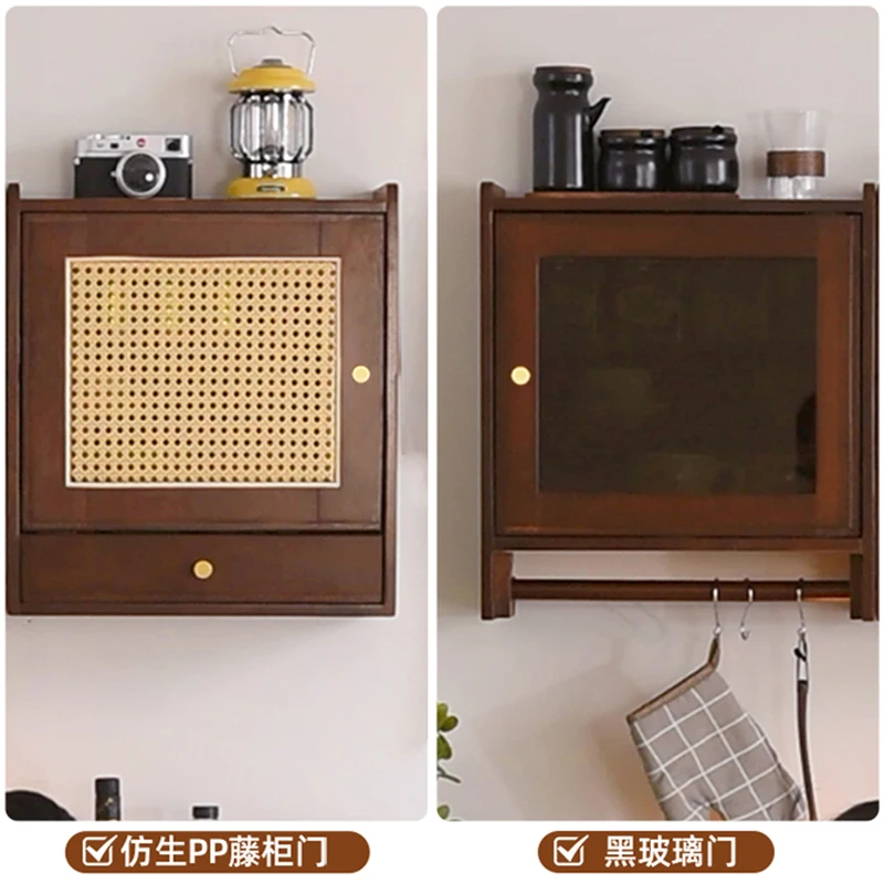Wall cabinet Wall cabinet Kitchen dining room Locker Solid wood toilet Bathroom wall hanging storage cabinet