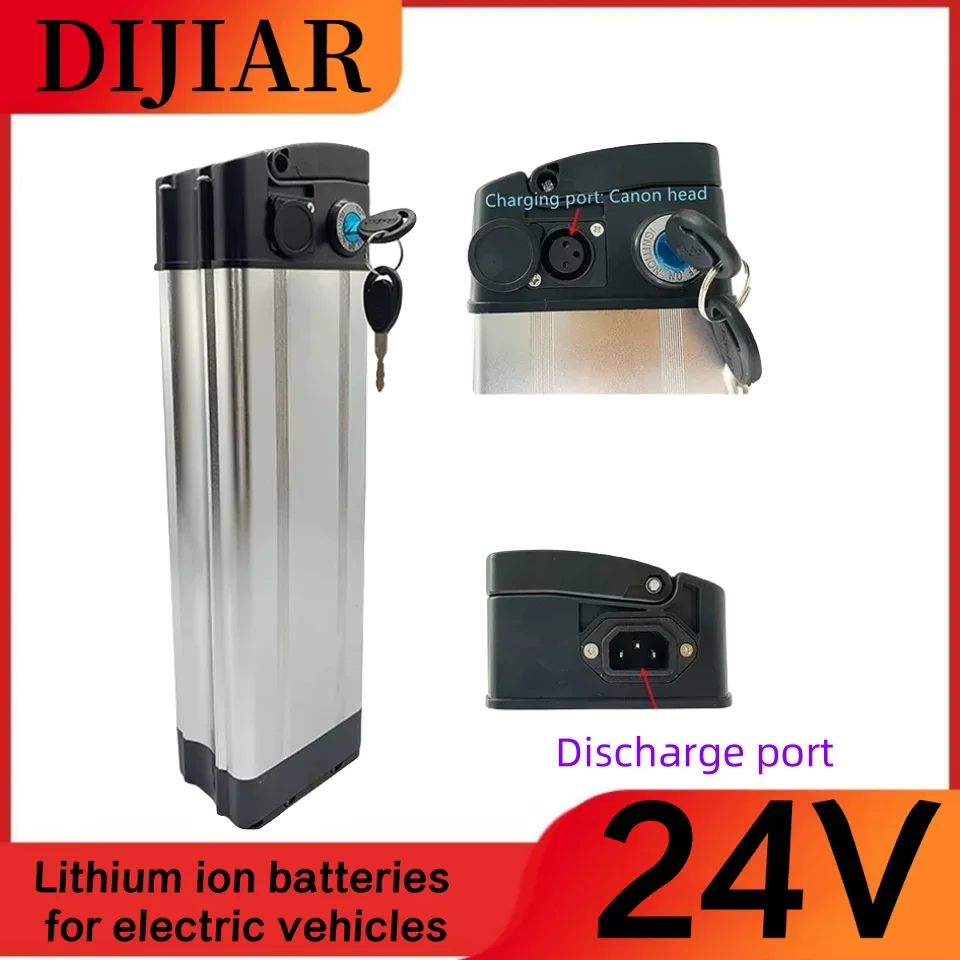 2024 New 24V20AH SilveFishBattery Pack 7S24V500W800W1000W 24V20AH Lithium Ion Lithium Battery Comes with a complimentary charger