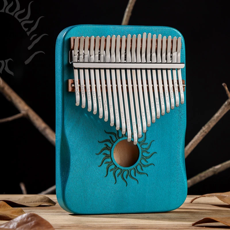Hluru Kalimba 17 21-Tasten-Kalimba-Fingerklavier aus massivem Ahornholz, Kalimba-Daumenklavier, Tastatur, Musikinstrument, Mbira für Anfänger 6