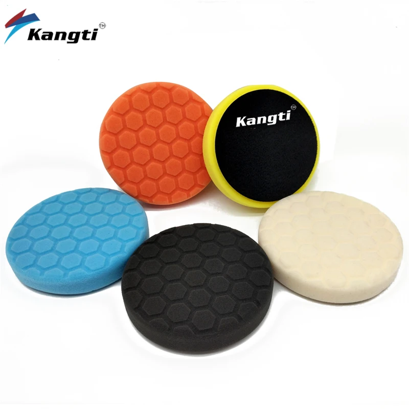 

5Inch(125mm) Compound Buffing Polishing Pads Cutting Sponge Pads Kit for Car Buffer Polisher Compounding And Waxing